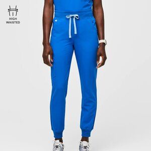 Figs High Waisted Zamora Blue Jogger Scrub Pants Nurse Doctor Women's Medium